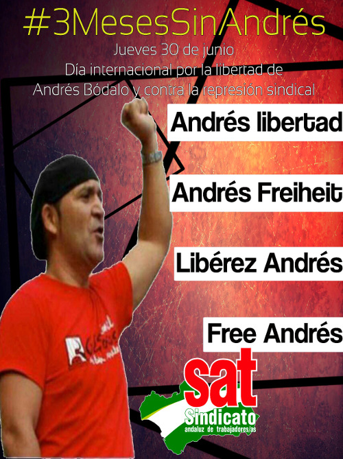 30 juin : journée mondiale pour la libération d’Andres Bodalo